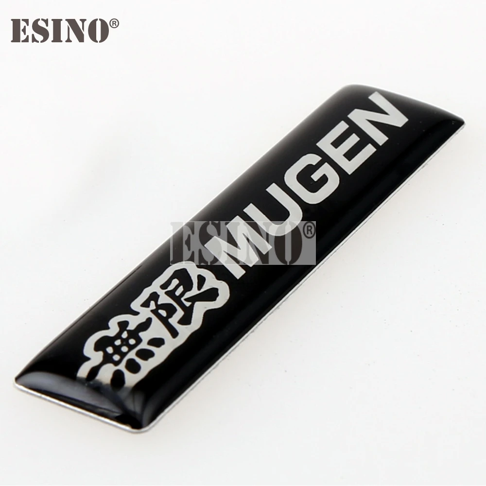 2 × تصفيف السيارة ثلاثية الأبعاد تصفيف السيارة الألومنيوم الغراء ملصق مائي صندوق السيارة شعار شارة لاصقة للسيارة لـ Mugen