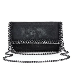 Crossbody Bags for Women Designer Handbags for Women Black Clutch Chain Crossbody Purse Women's Shoulder Handbags(Black