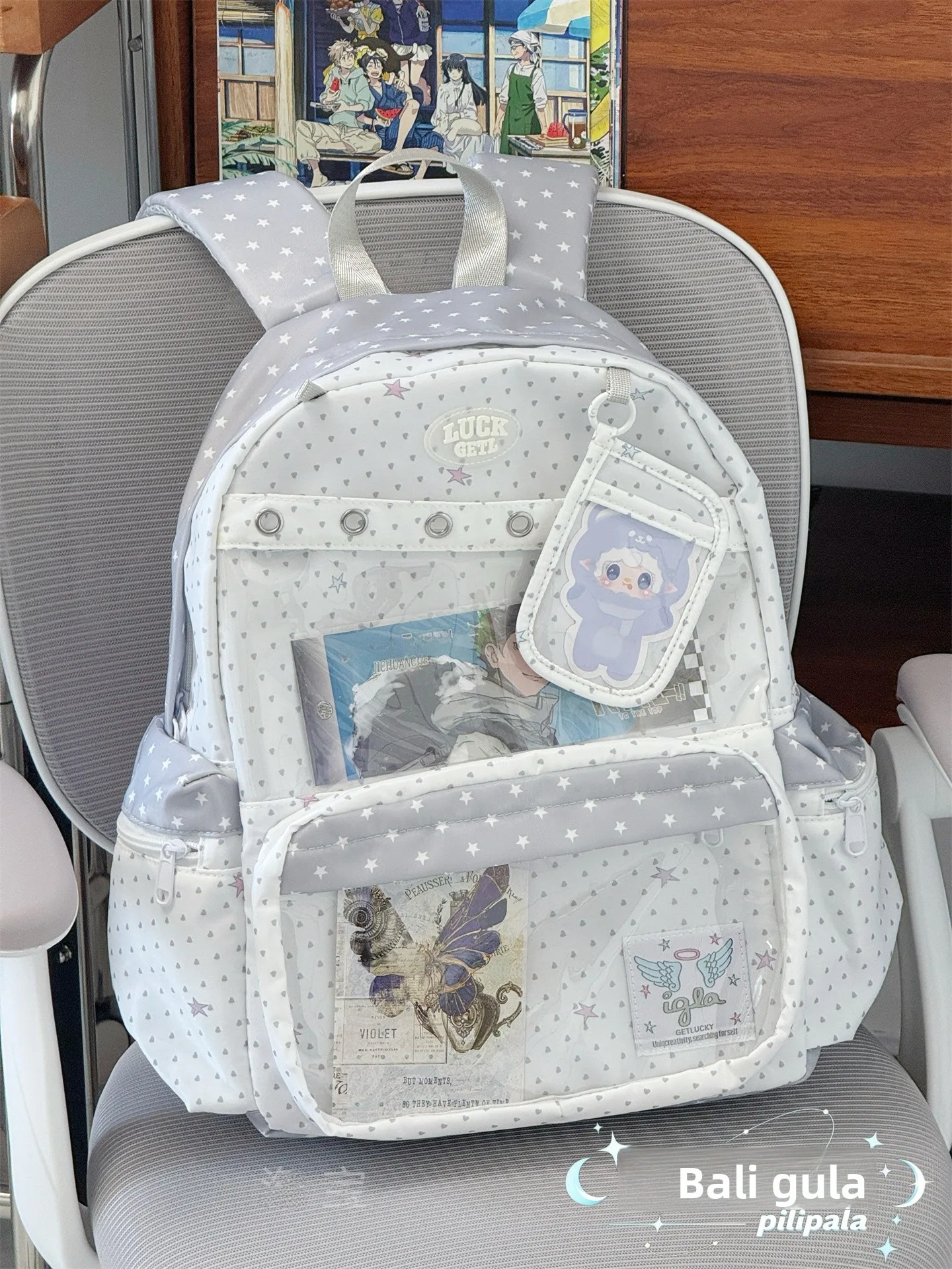 

Adorable Large Capaci Bapa for Junior And High School Girls Cuter Bag Double oulder Youthful Sle with Multiple C...