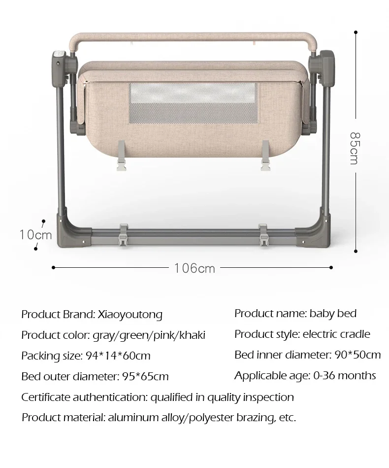 Cuna eléctrica multifuncional para bebé, cama mecedora portátil, cesta para dormir para recién nacido, envío rápido y gratis