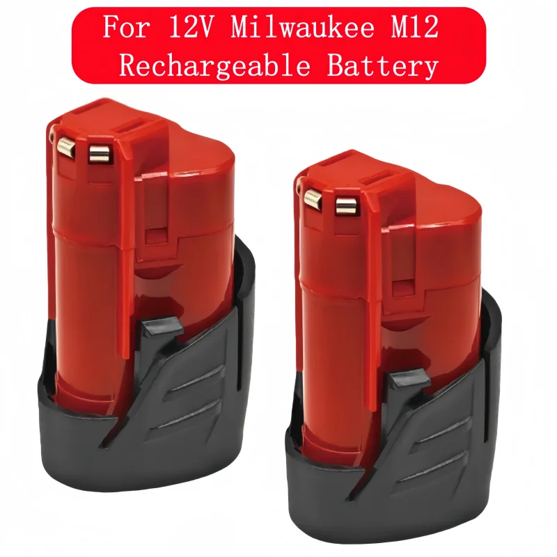 

For 12V Milwaukee M12 Rechargeable Battery 2.5Ah/5Ah/6Ah XC Cordless Tools 48-11-2402 48-11-2411 Batteries 48-11-2401