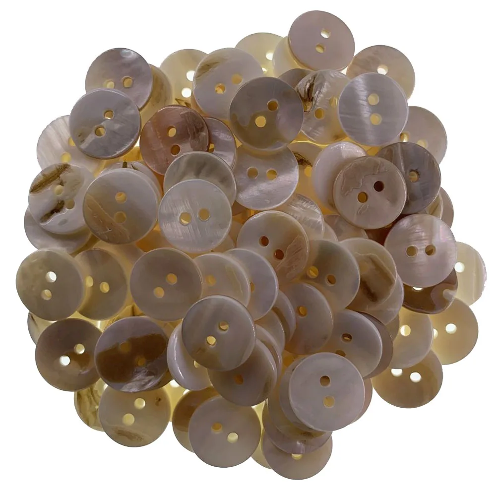 50Pcs Natural Mother of Pearl Round Buttons For Sewing Women's Clothing Shell Button Garment Accessories 1.0 1.5 2.0cm