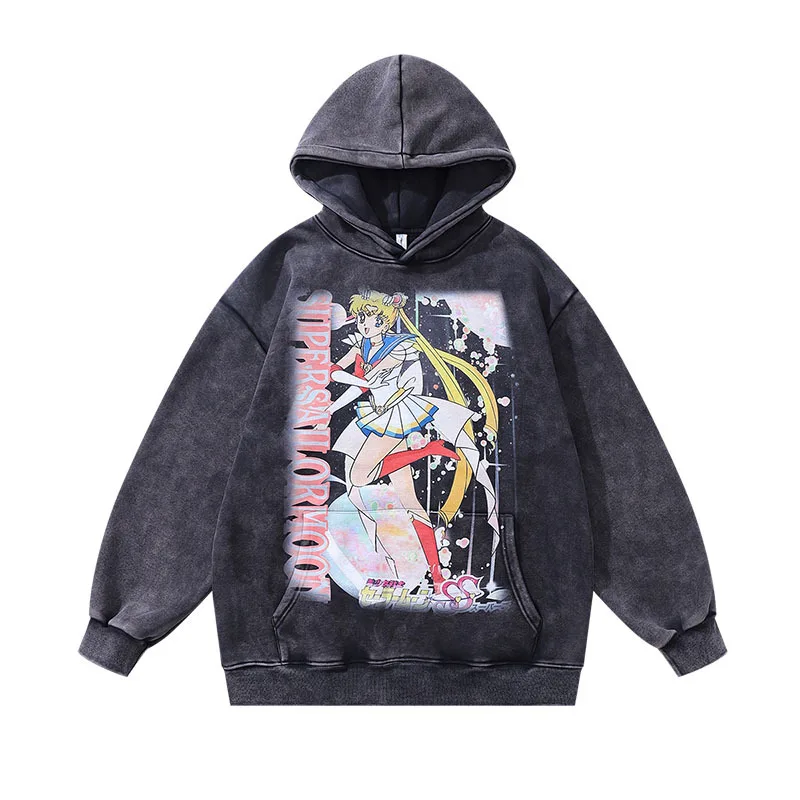 الرجال والنساء Vintage الجرافيك البلوز هوديي ، الذكور الشارع الشهير ، مانغا هوديي ، الملابس الشتوية ، Y2K الملابس ، جديد