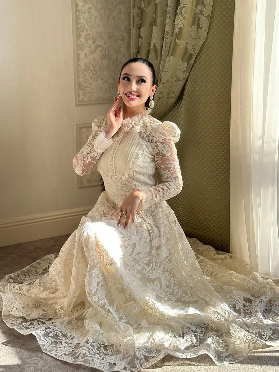 フレンチスタイル高級ドレス2025水溶性刺繍レースクラシックエレガントパーティープロムドレス