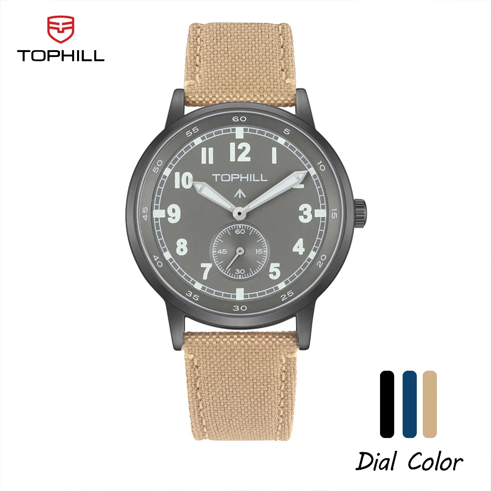 

TOPHILL 2025 новые винтажные мужские кварцевые часы 40 мм с сапфировым стеклом из нержавеющей стали 316L 3ATM водонепроницаемые светящиеся наручные часы-пилот