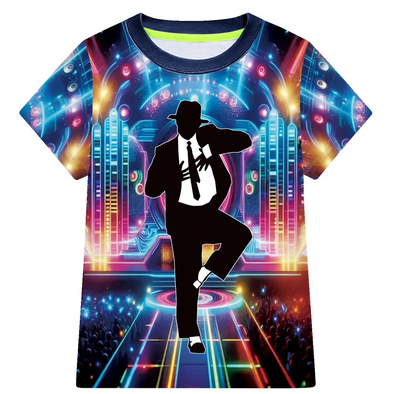 New Summer Michael Jackson Cartoon Print Kids T-Shirts Boys Casual Short Sleeve Baby Girls Clothes Children Tee Tops