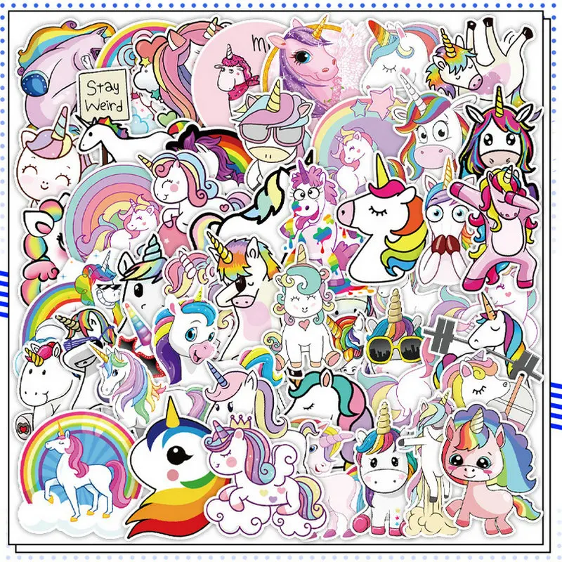 Wholesale 50PCS cute Pony Graffiti Hand account stickers DIY pvc waterproof Creative personality Inspirational hand-painted