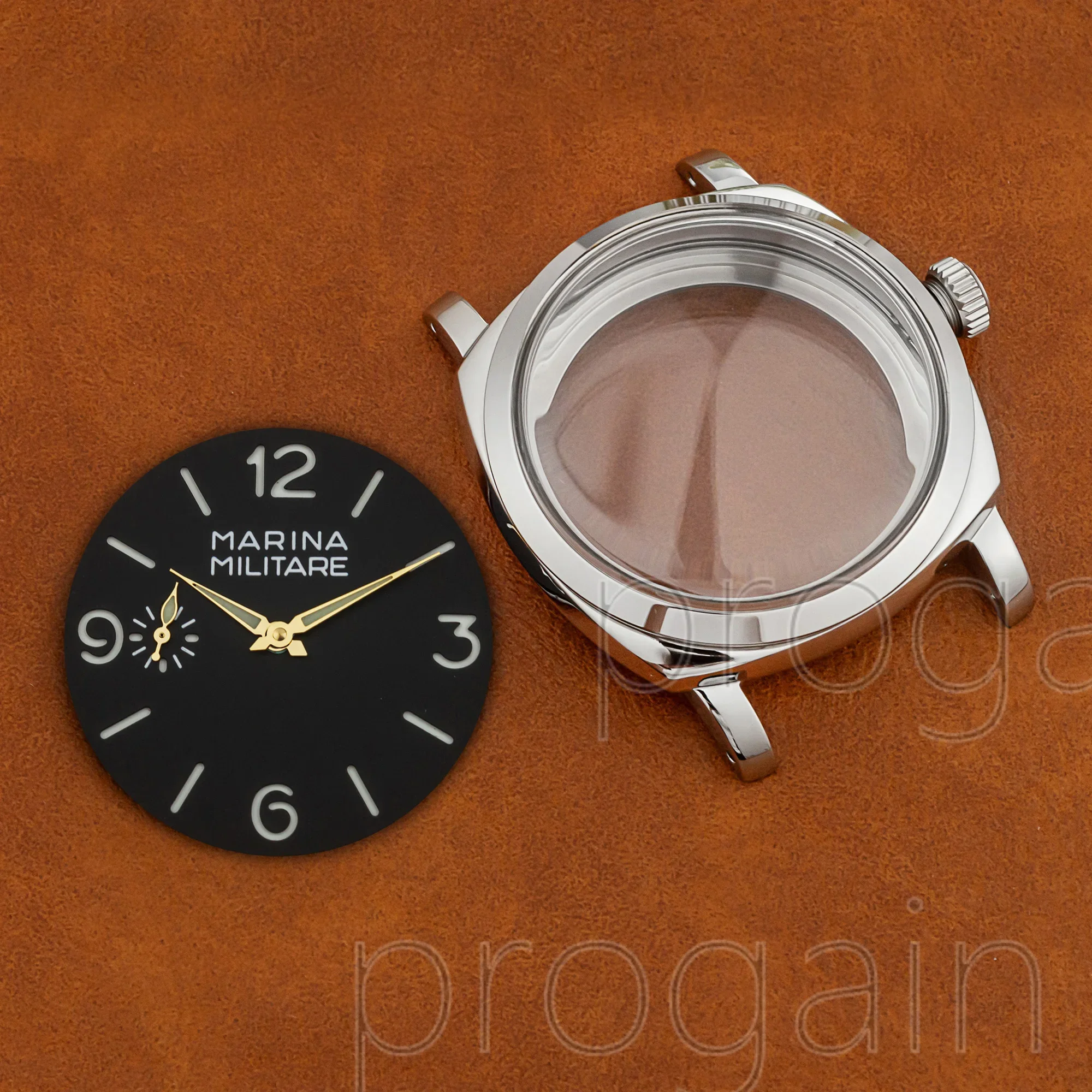 47mm Stainless Steel watch Case 39mm Luminous Dial pointers for 6154 ETA 6497/6498 ST3600 Mechanical Movement Accessories Parts