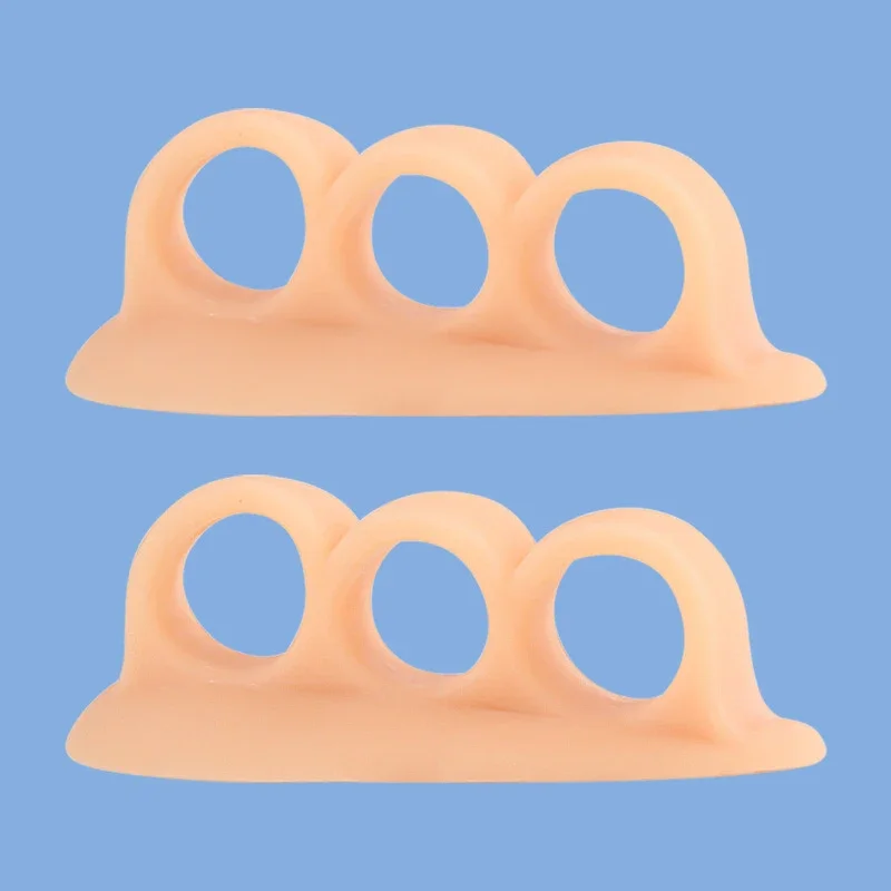 2 stück = 1 paar Silikon Splitter Fußpflege Gel Hammer Zehen Unterstützung Pads Bunion Teller Corrector Orthopädische Versorgung Separatoren – Detail 12