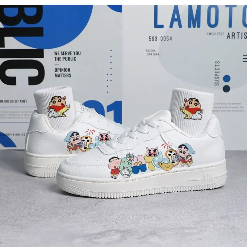 

Crayon Shin-chan Skateboarding Shoes for Couple Summer Comfortable Skate Shoes Breathable Outdoor Trekking Support Sneakers