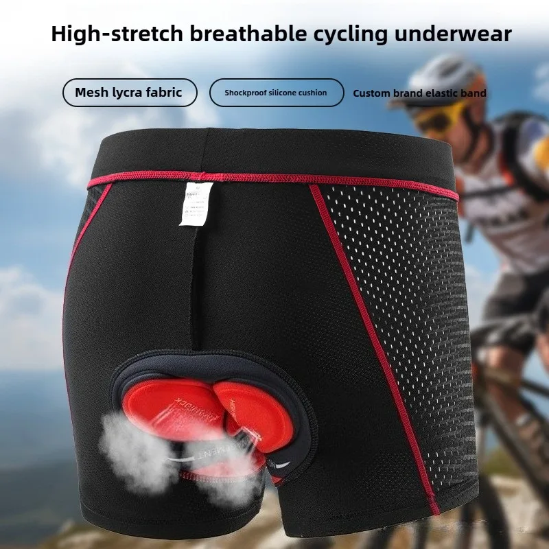 

Breathable Cycling Shorts Cycling Underwear 5D Gel Pad Shockproof Bicycle Underpant MTB Road Bike Underwear Man Shorts