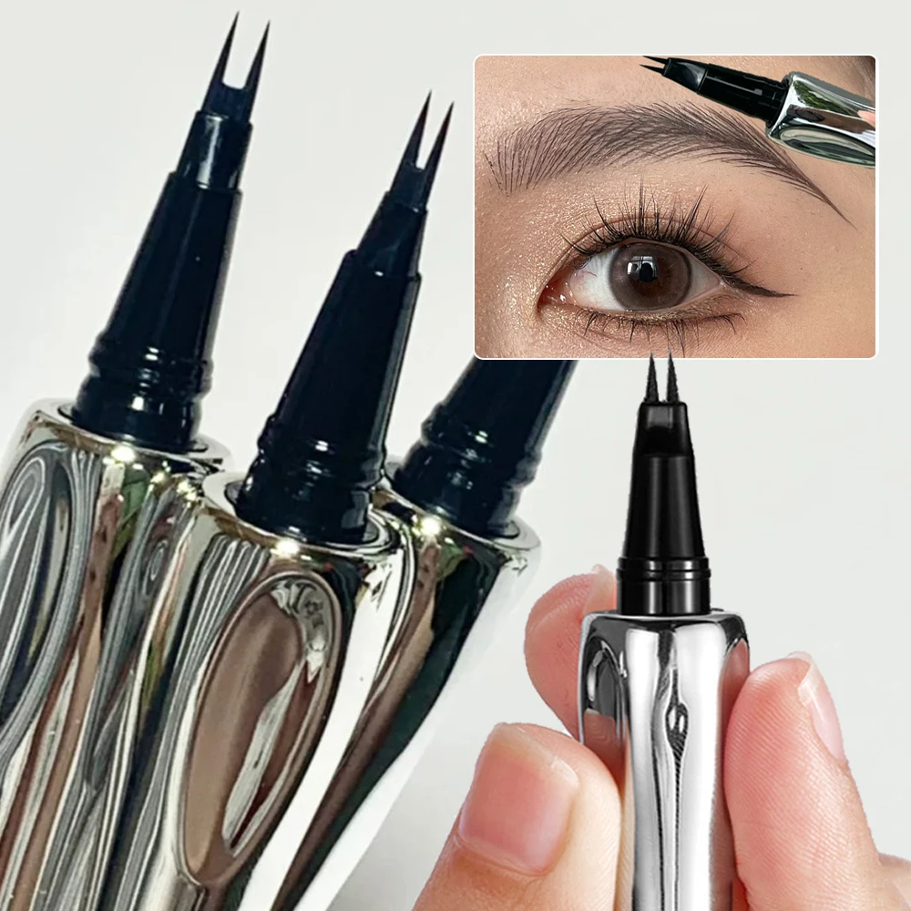 2Point Wild Eyebrow Pencil Long Lasting Easy To Grip Eyebrow Tattoo Waterproof Thin Liquid Lying Silkworm Brow Pen Korean Makeup