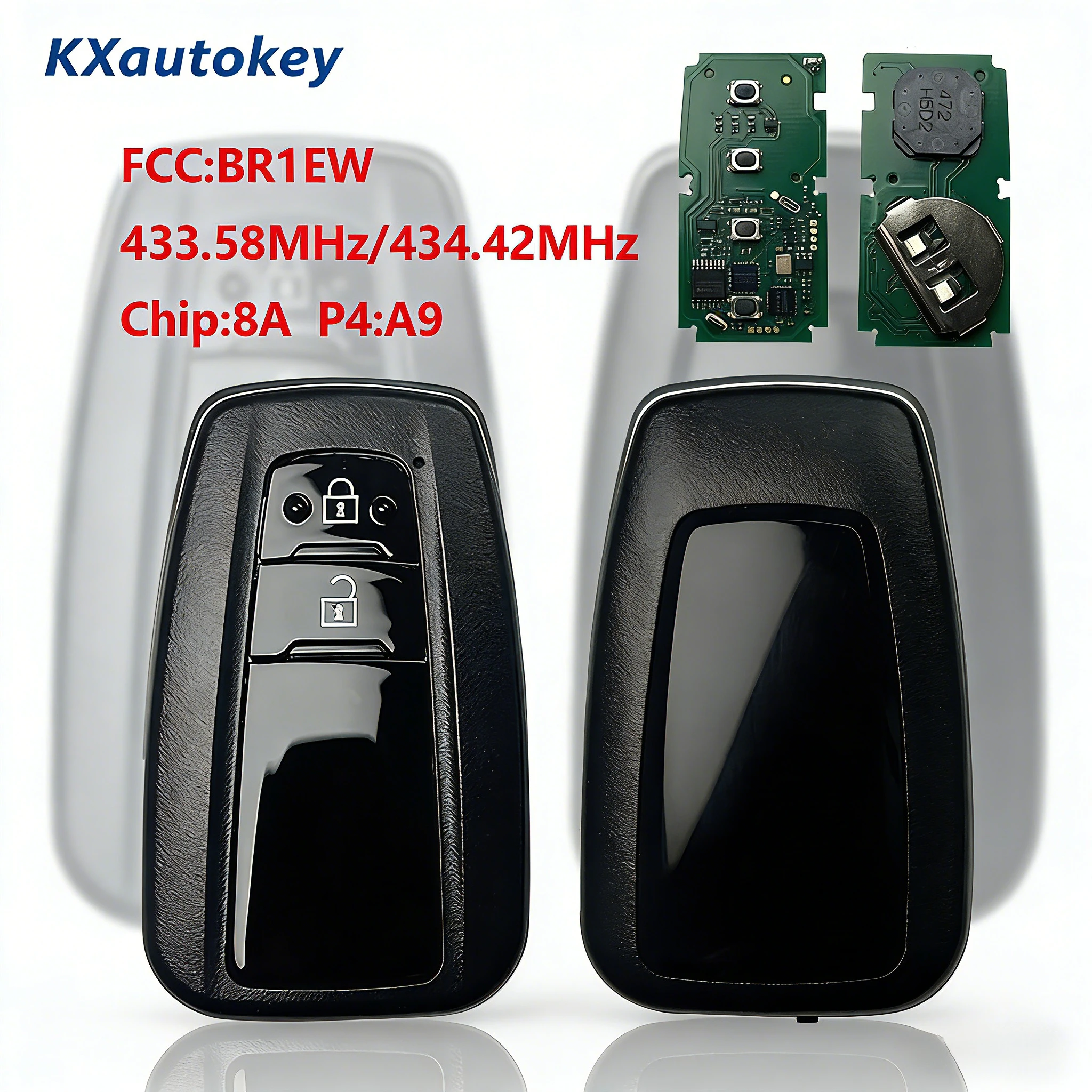 

KXK07031 For Toyota Prius 2Buttons FCCID-BR1EW Chip-8A P4 A9 Complete Smart Aftermarket Durable Key For Toyota