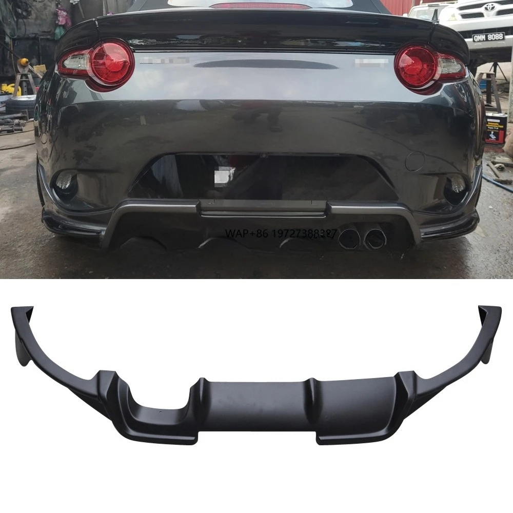 

For MX5 ND ND5RC Miata ESQ Style FRP Material Rear Bumper Lip Diffuser Under Wing Kit Extension Lip Auto Tunning Unpainted