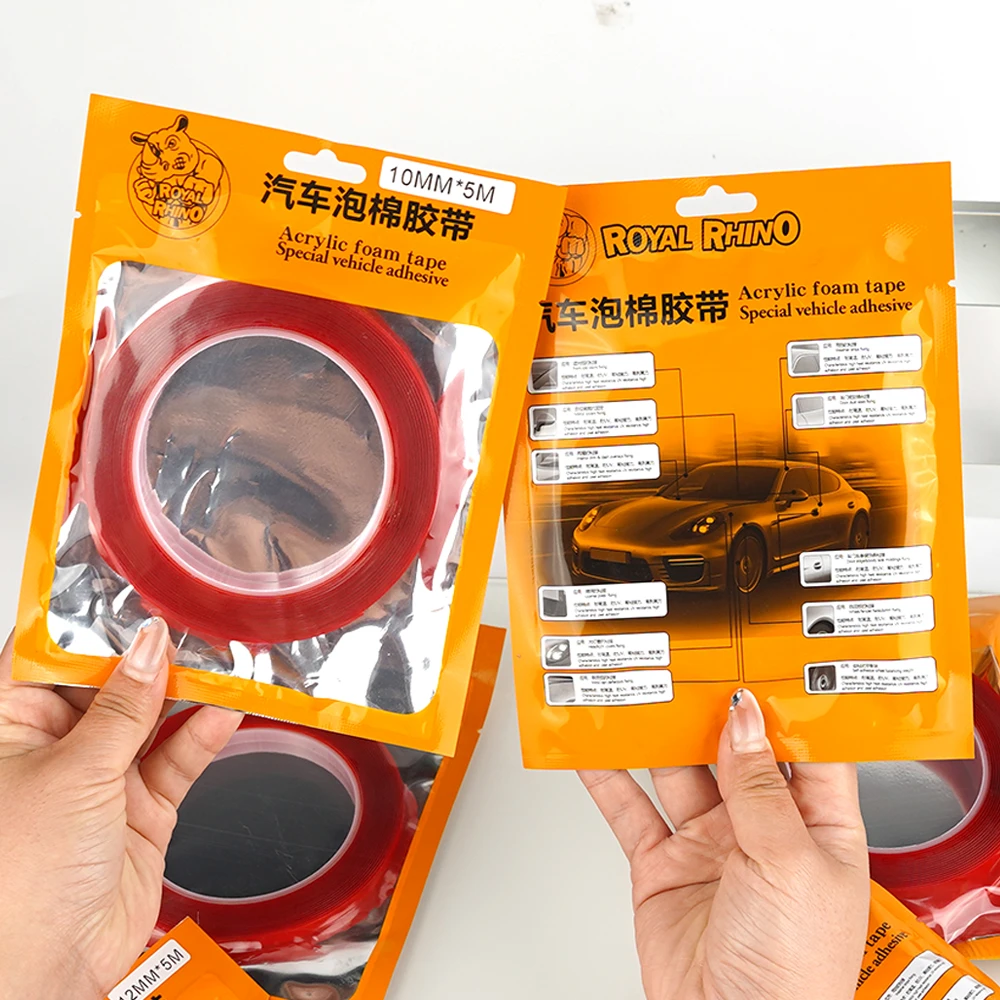 

Brand Clear Strong Double Sided Tape, High Adhesive, Traceless, Waterproof, for Home, Office, Car and DIY Use