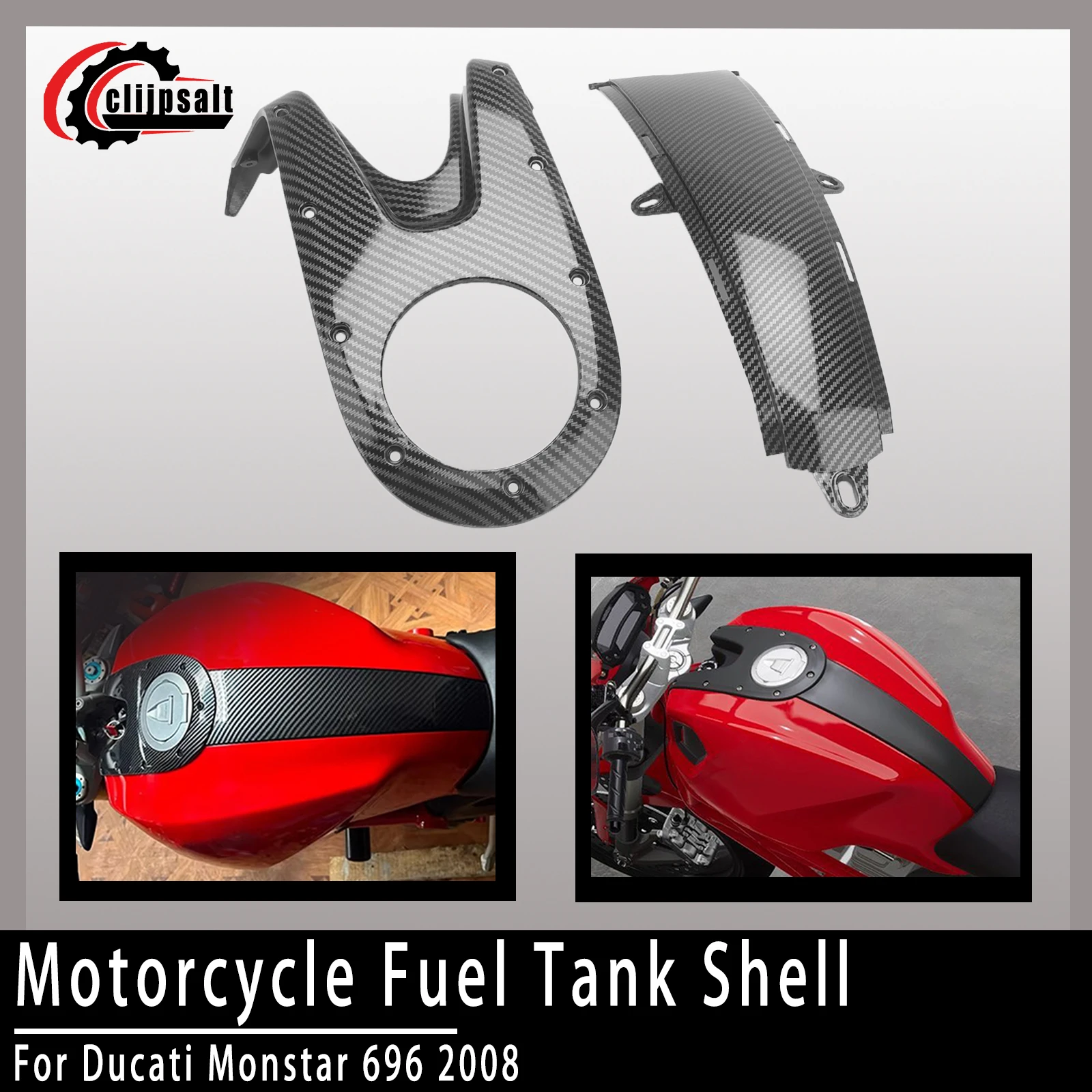 Motorcycle Fuel Gas Tank Cover Fit For Ducati Monstar 696 2008 Fuel Tank Trim Panel Oil Tank Protection Scratch Proof