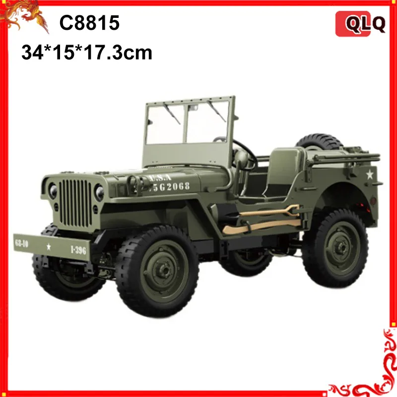 

JJRC C8815 New Model 1:10 Scale Remote Controlled Jeep Willys Upgradable Simulation RC Car Toy For Entertainment And Sports