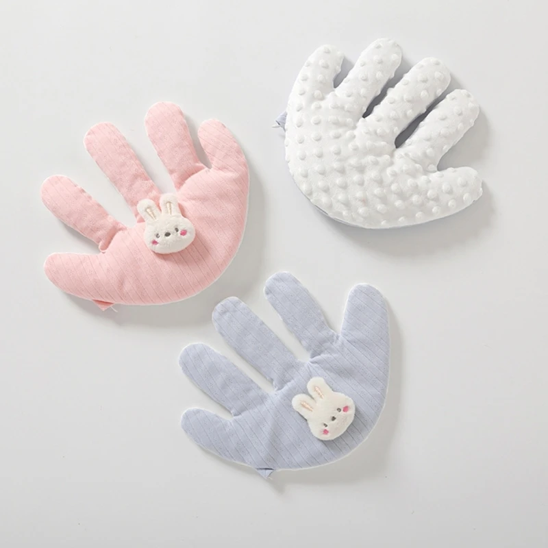 

K5DD Детская подушка Подушка для рук Anti Scare Baby Успокаивающая ладонь с игрушкой-кроликом Анти-попугай Детская безопасность