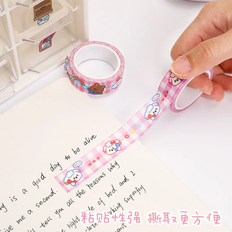 5 m/rotolo Kawaii Animals Washi Tape Scrapbooking diario adesivi decorativi nastro adesivo adesivo cancelleria carina materiale scolastico