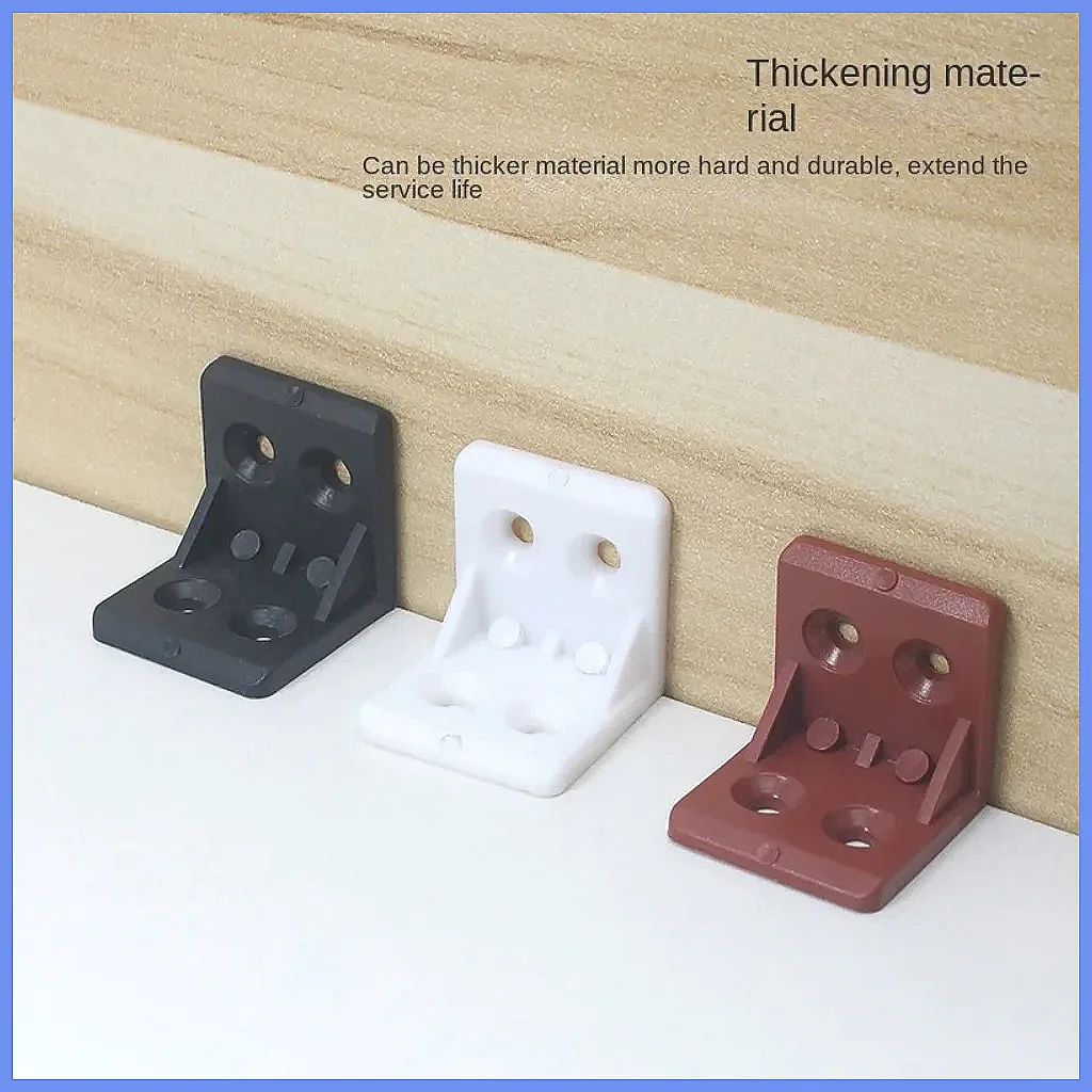 10PCS Nylon Corner Code 90 Degree Angle Bracket Retainer for Cabinet Reinforcement, Laminate Clothe Connector Hardware Access
