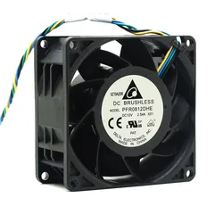 8038 powerful fan 8cm 80mm For Delta PFR0812DHE Server Cooling Fan DC 12V 2.54A 80x80x38mm 4-wire pwm cooler