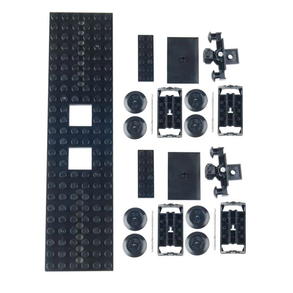 MOC Train Track Kit DIY Car 6x24 Base Top Plate Parts Wheels Building Blocks Technical Parts 92339 92088 2871 91994 74784 4025