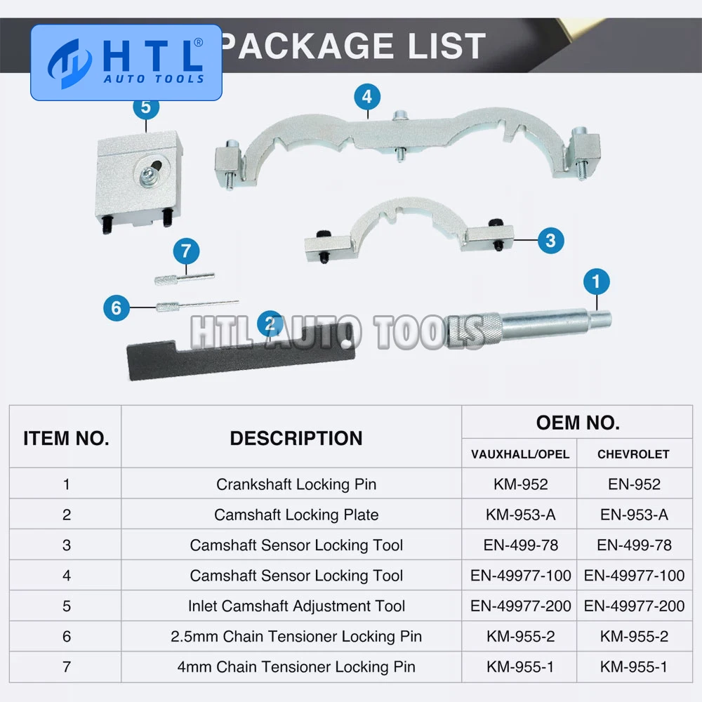 Set di strumenti di bloccaggio distribuzione motore Turbo per Opel Vauxhall Chevrolet 1.0 1.2 1.4