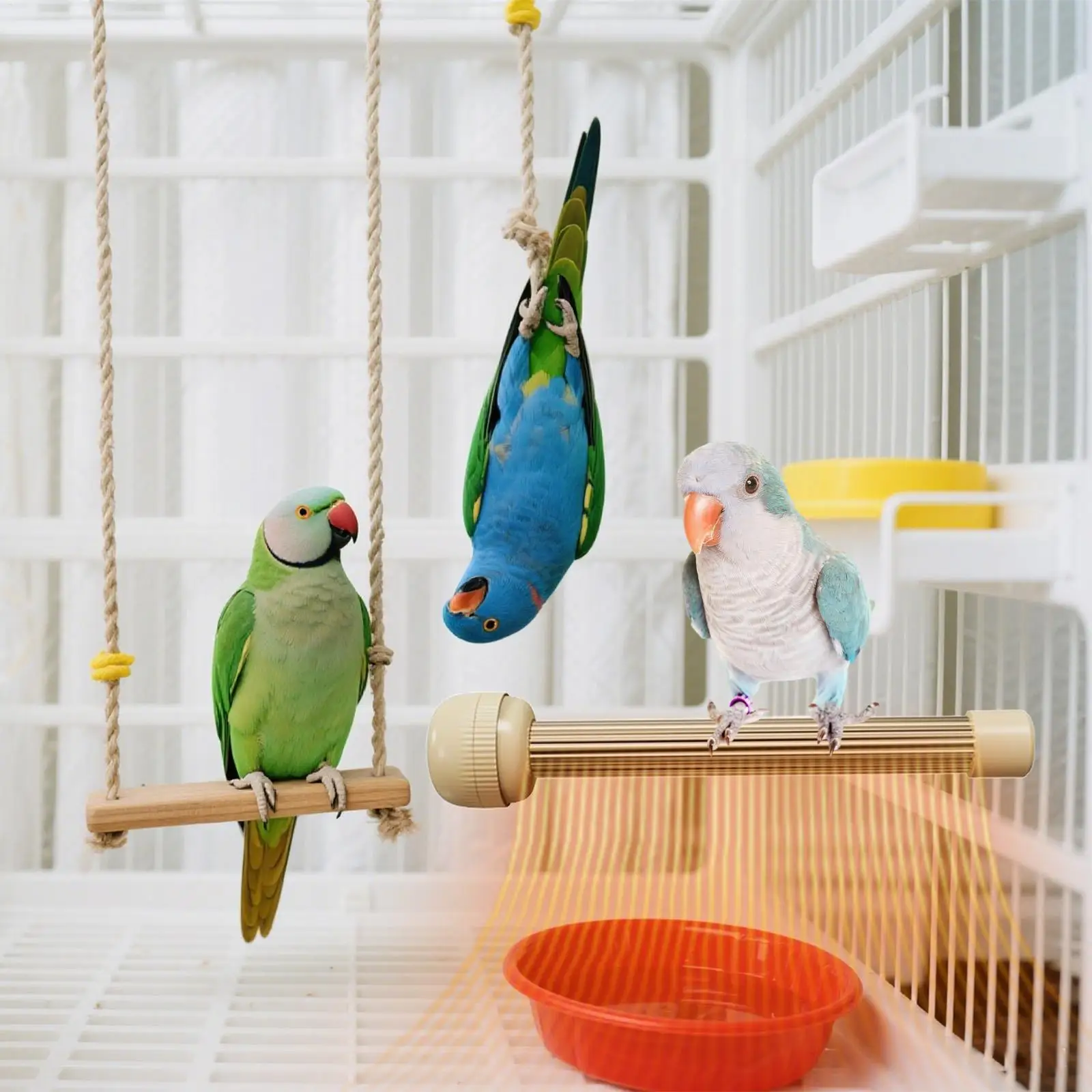Bird Cage Heater Indoor Bird Coop Heater Pad Anti-Scald Parrot Heater Pet Supplies for Parakeets African Grey Cockatiels Conures view 5