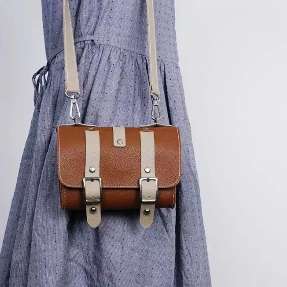 

Bike&Shoulder Bicycle Hanging Bag Metro Large Capacity Bicycle Storage Bag Leather Magnetic Buckle Electric Vehicle Storage Bag