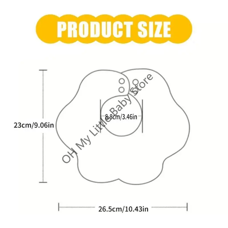 مريلة أطفال قابلة للعكس M76C للرضع والأطفال الصغار من القطن الناعم للتجشؤ على الوجهين مريلة للتسنين لسهولة التنظيف #6