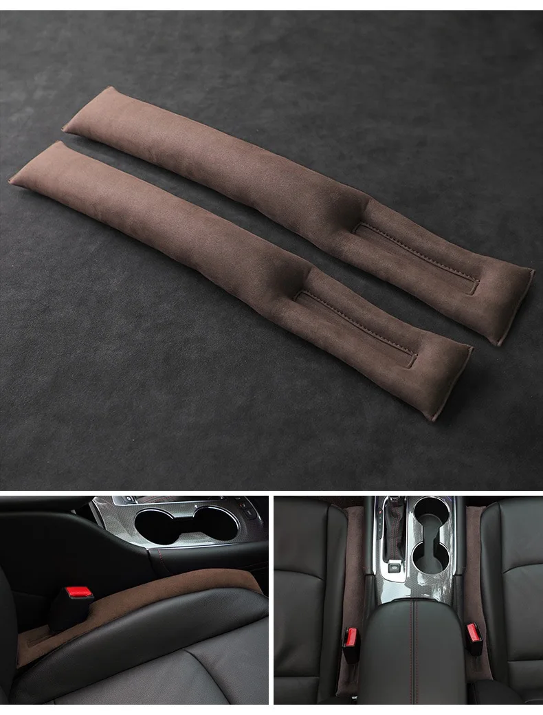 Universal Car Seat Gap Filler, Soft Anti-Leak Padding, Auto Interior Edge Seam Insert Wedge Prevent Items Dropping Between Seats