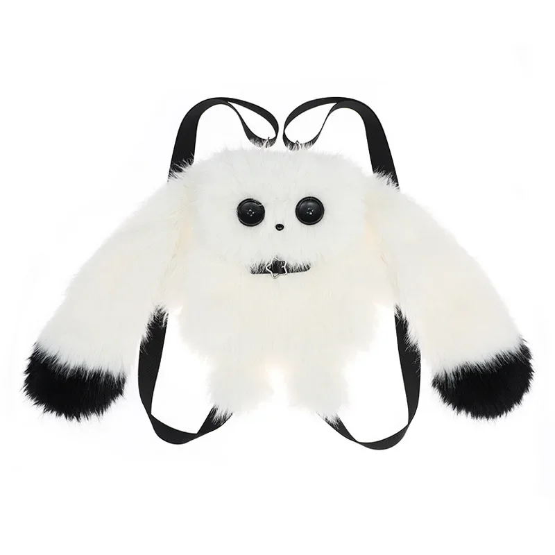 Cute Fluffy Anime Y2K Subculture Rabbit Backpack Cosplay Accessories Purse JK Girl Bag Cartoon Backpack Girls decorate Kid gift
