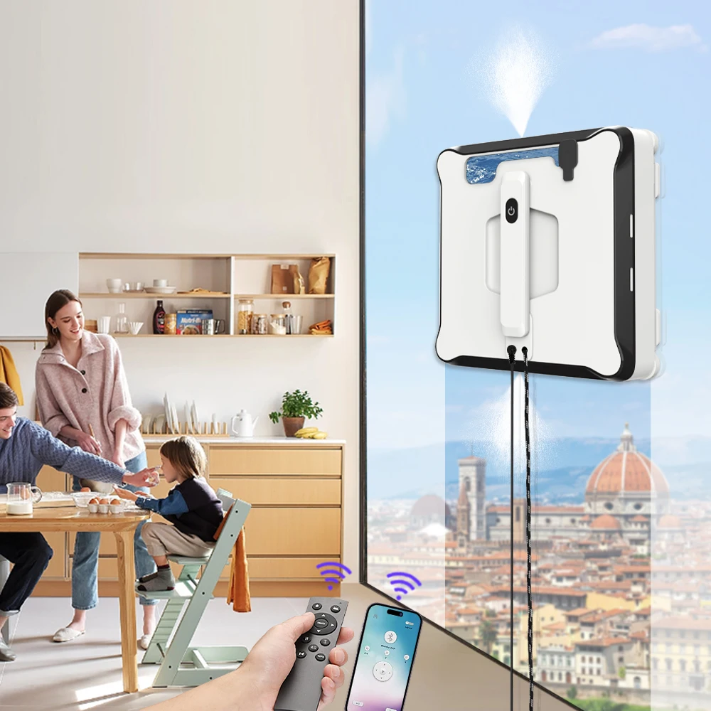 Smart Square Window Cleaning Robot Fast Cleaning with N+Z Path and Dual-Spray Automatic Electric Window Cleaner Robot Global B2B