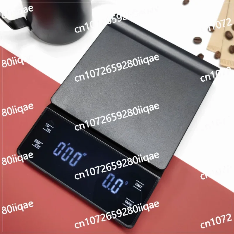 Italian hand brewing timing coffee electronic scale 0.1g precise LED touch screen button home baking kitchen scale