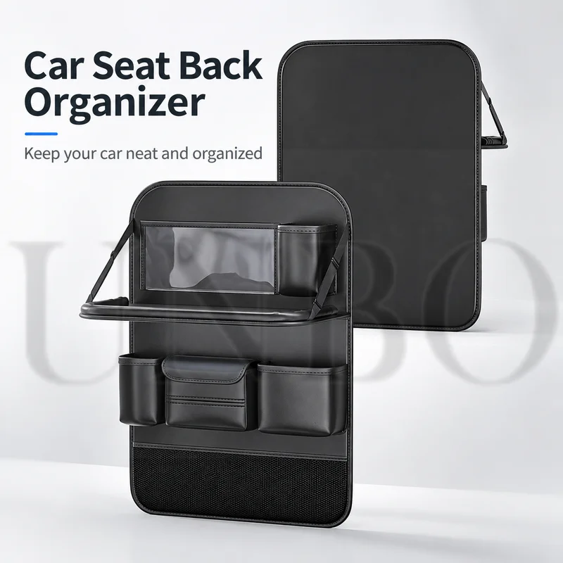 Car Seat Back Storage Bag Hanging Organizer Rear Seat Storage Box and Lumbar Support Pillow Universal Auto Accessory 2