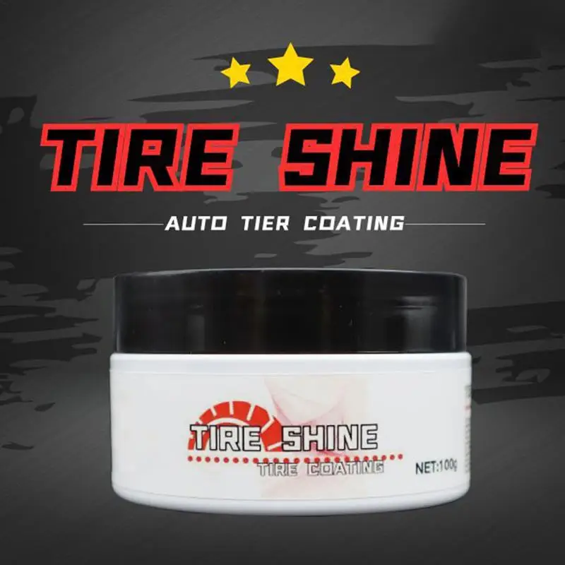 

Tire Coating Wax Non-Greasy Protective Coating Restorer 100g Black Tire Wax UV Protection Polish Paste For Cars Trucks