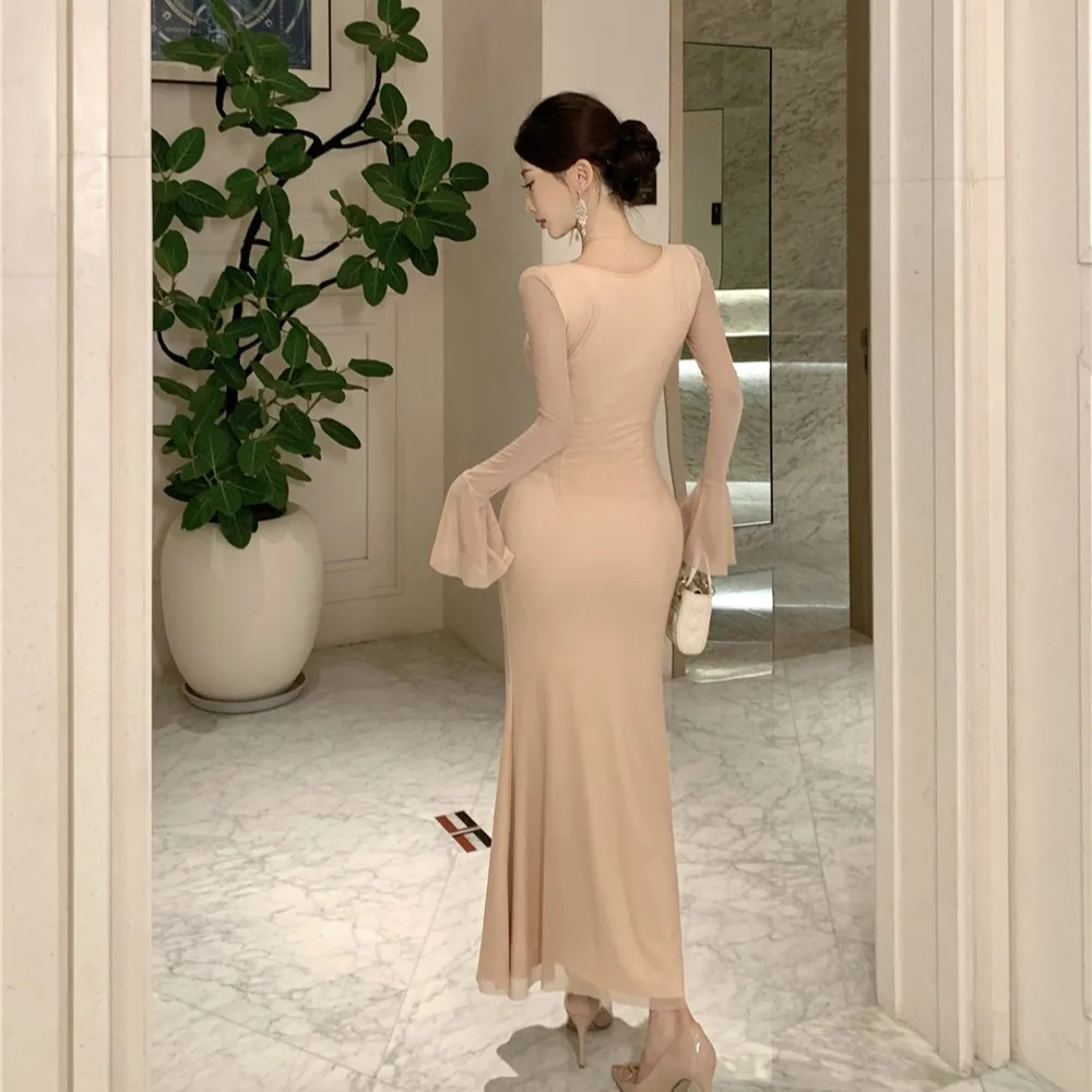 تصميم حسية صغيرة ence مثير V-ne جرس Sve Me التفاف Bodycon Dr الخريف الشتاء جديد Sle العصرية المرأة الدكتور #3