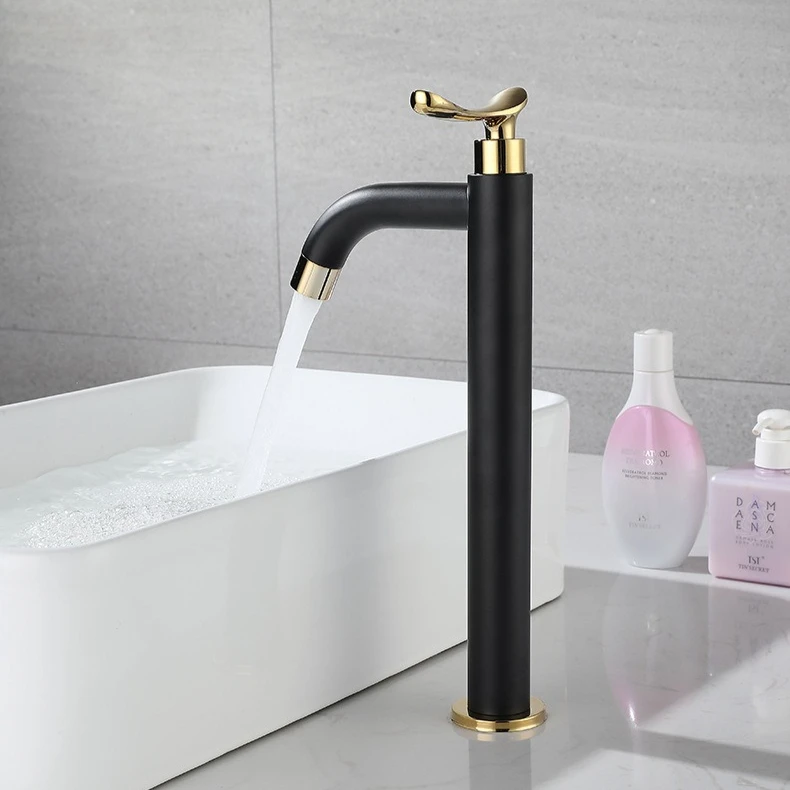 

Черный смеситель для умывальника, одинарный кран для холодной воды, настенный смеситель из нержавеющей стали 304, с одной ручкой, аксессуары для ванной комнаты