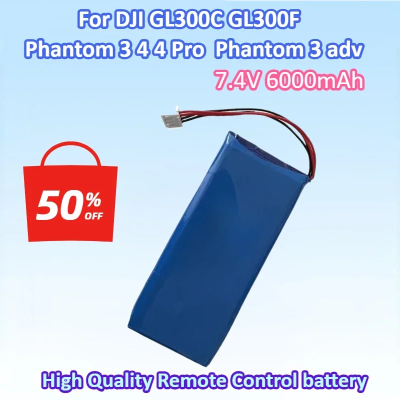 

NEW 1650120 7.4V 6000mAh Battery For DJI GL300C GL300F Inspire 1 2 Phantom 3 4, 4 Pro, Phantom 3 Advanced Remote Controller