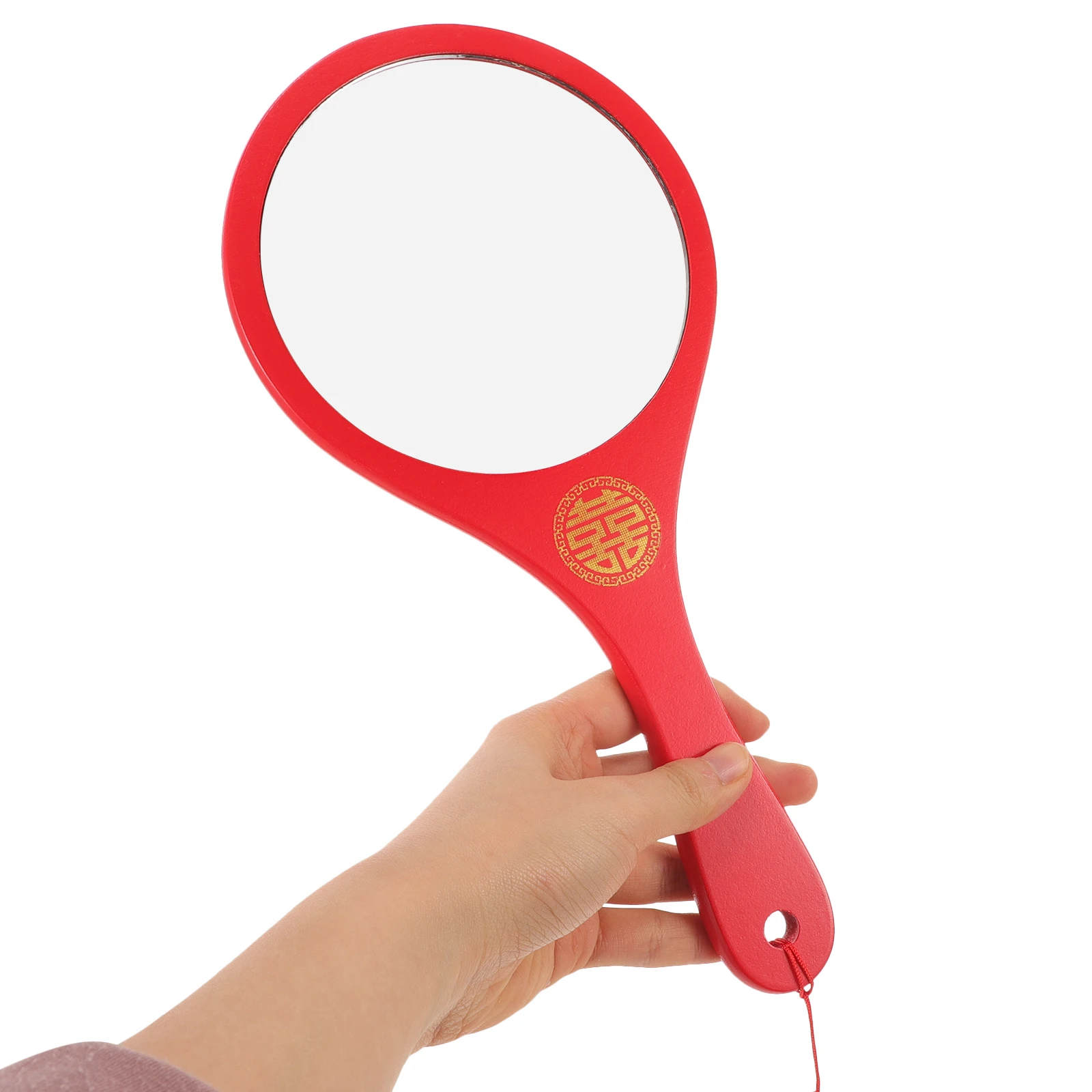 

1 Pair Wedding Bridal Makeup Mirrors Tassel Handheld For Bride Vintage Compact Mirror With Handle Small Handheld Mirror