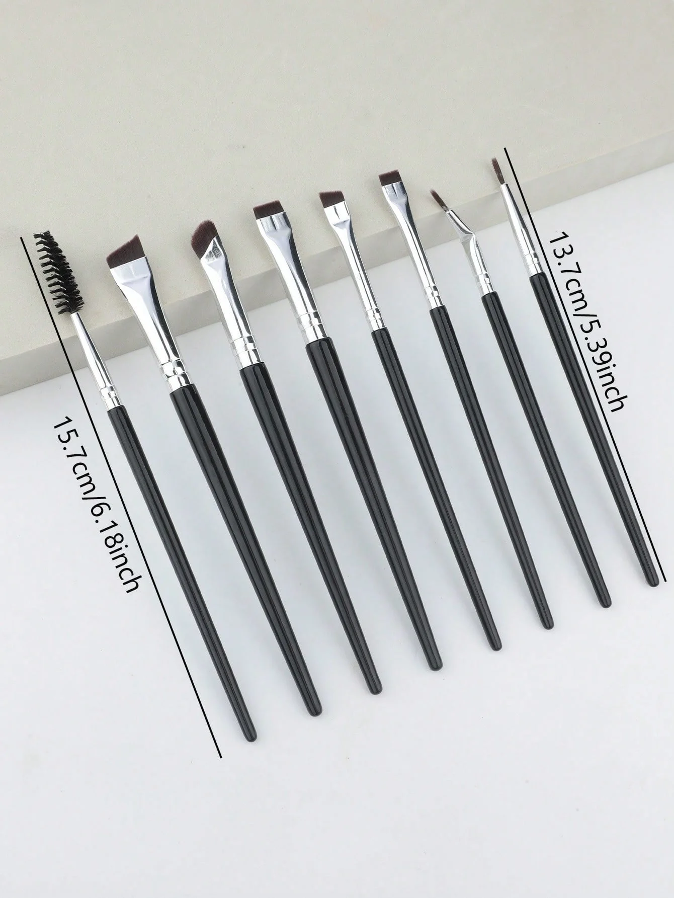 6/8pc escova de delineador angular ultra fino pincéis de delineador sobrancelha corretivo escova de sobrancelha escovas de sobrancelha angulares para mulher