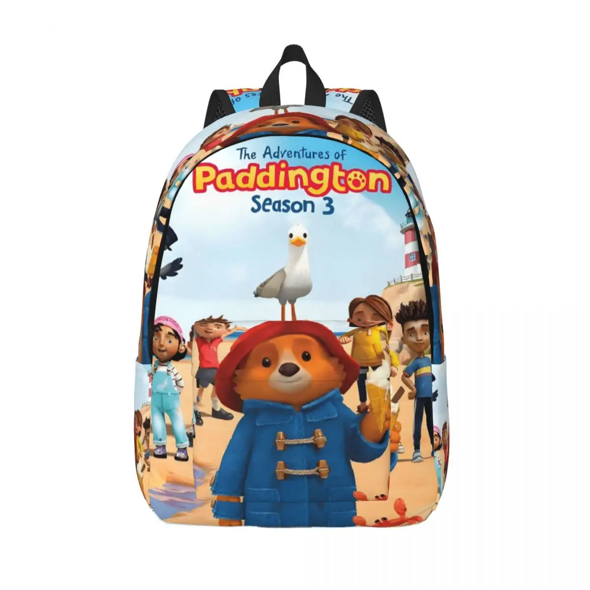

Холщовые рюкзаки Paddington The Adventures на заказ, женские и мужские модные сумки для книг для колледжа, школы сезона, 3 сумки