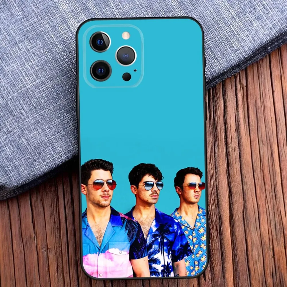 J-Jonas Brothers Phone Case For iPhone 16,15,14,13,12,11,Pro,X,XS,Max,XR,Plus,Mini Soft Black Cover