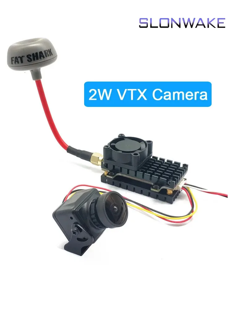 New Long Range 5.8Ghz 48CH 2W FPV Wireless VTX Viedo Transmitter and CMOS 1200TVL 2.5mm Wide Angle FPV Camera For RC Quadcopter