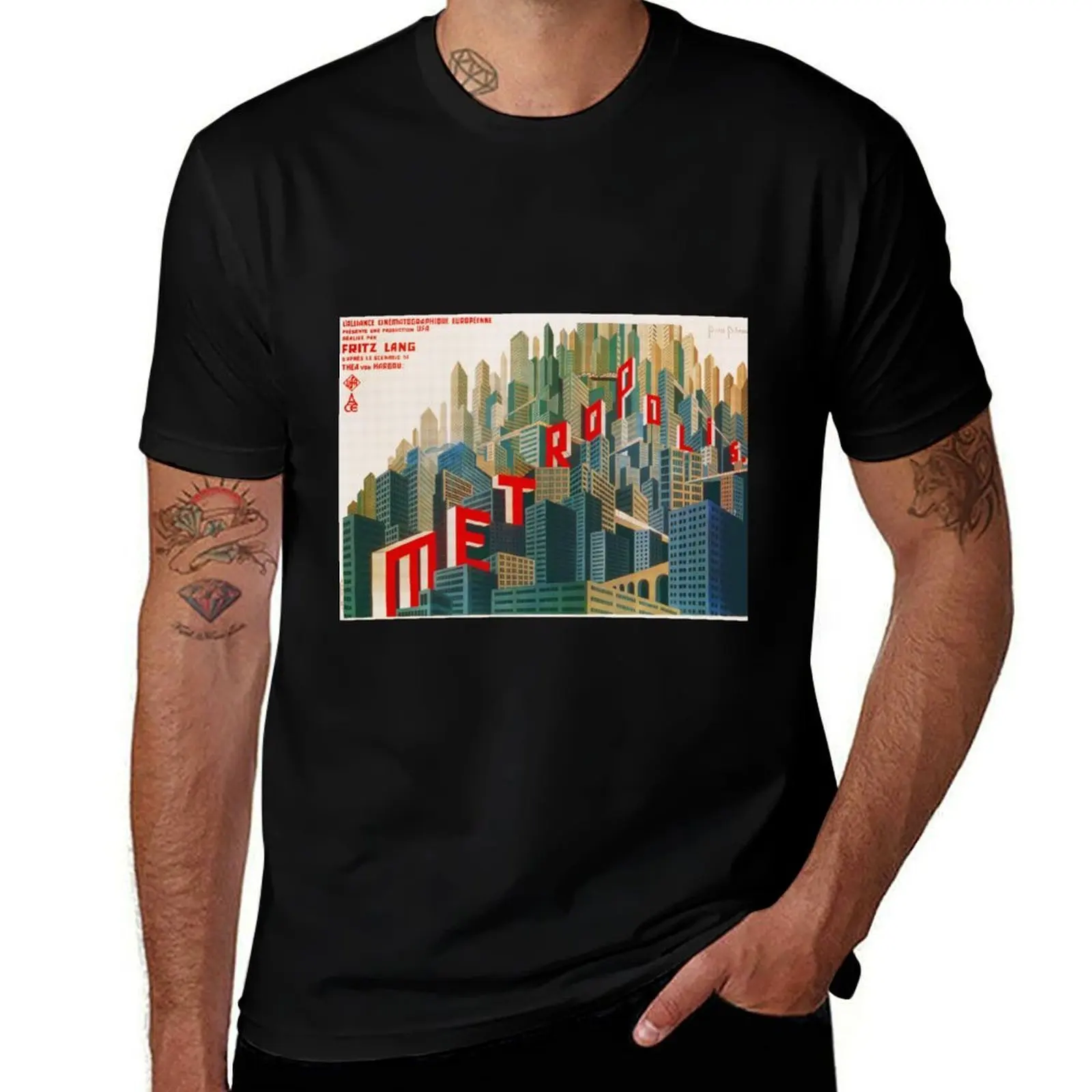 

Fritz Lang Metropolis 1927 Classic Sci Fi Film Vintage Movie T-Shirt plain plus size tops valentines clothes shirts men graphic