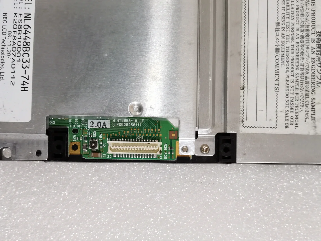 Para painel de tela LCD de 10,4 polegadas NL6448BC33-74H