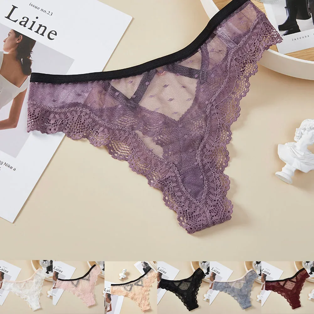 ملابس داخلية نسائية ملابس داخلية منخفضة الارتفاع ملابس داخلية مثيرة ومنظور بلون سادة ملابس داخلية نسائية قابلة للتنفس