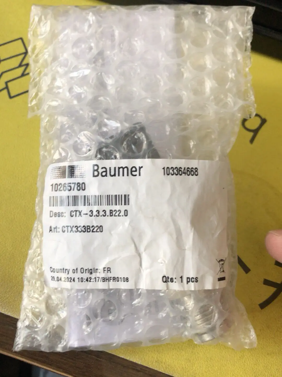 CTX-3.3.3. B22.0 Baumer Pressure Sensor CT
