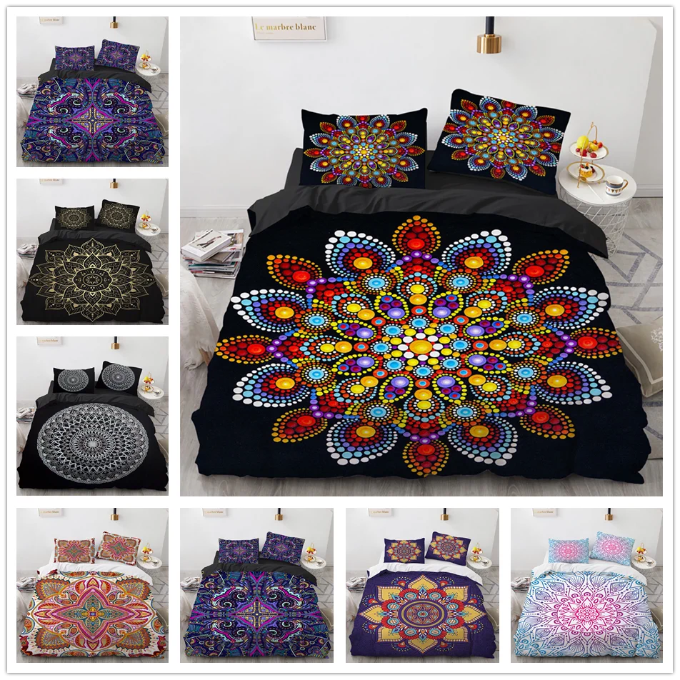 

Bohemian Duvet Cover Set Twin Queen Full Size Mandala Boho Bedding Set for Adults Kids Boys Girls Comforter Cover&Pillowcases