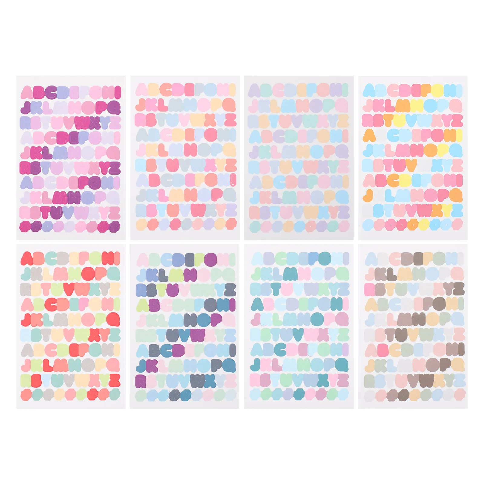8 ورقة الأبجدية ملصق ديكور دقيق DIY الديكور سجل القصاصات القرطاسية ملصقات الإبداعية مذكرات الديكور المحمولة DIY بها بنفسك